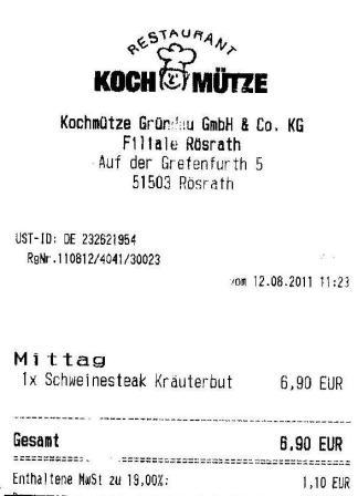 kotf Hffner Kochmtze Restaurant